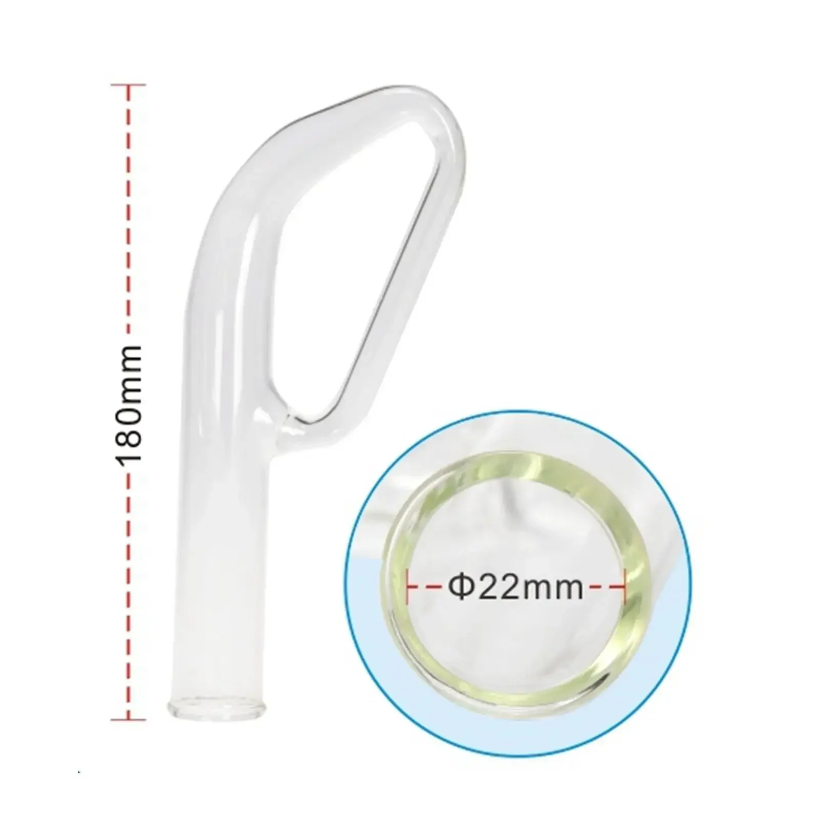 22mm Inner Diameter Borosilicate Glass Elliptical Shape Lab Melting Point Tube Dennis Tube