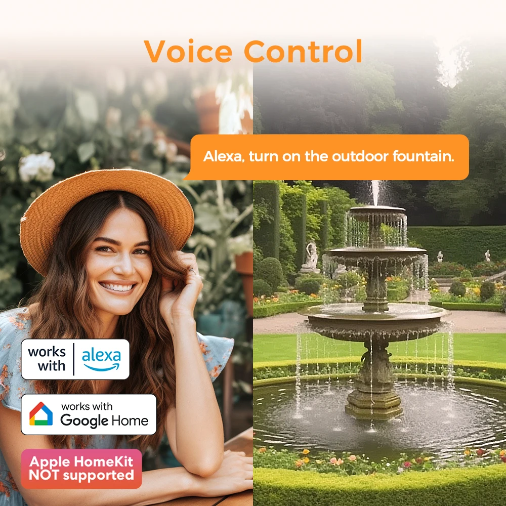 Refoss Smart Outdoor EU Plug WIFI Waterproof Socket Wall Electrical Outlets Support Alexa Google Assistant SmartThings