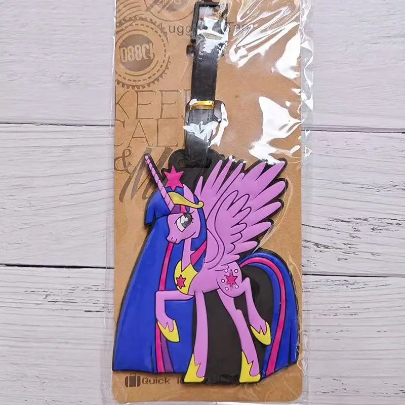 My Little Ponys Gepäckanhänger, neues Anime-Einhorn, Reisezubehör, Koffer, PVC, Boarding Pass, modisches Gepäckanhänger, Anhänger, Geschenk
