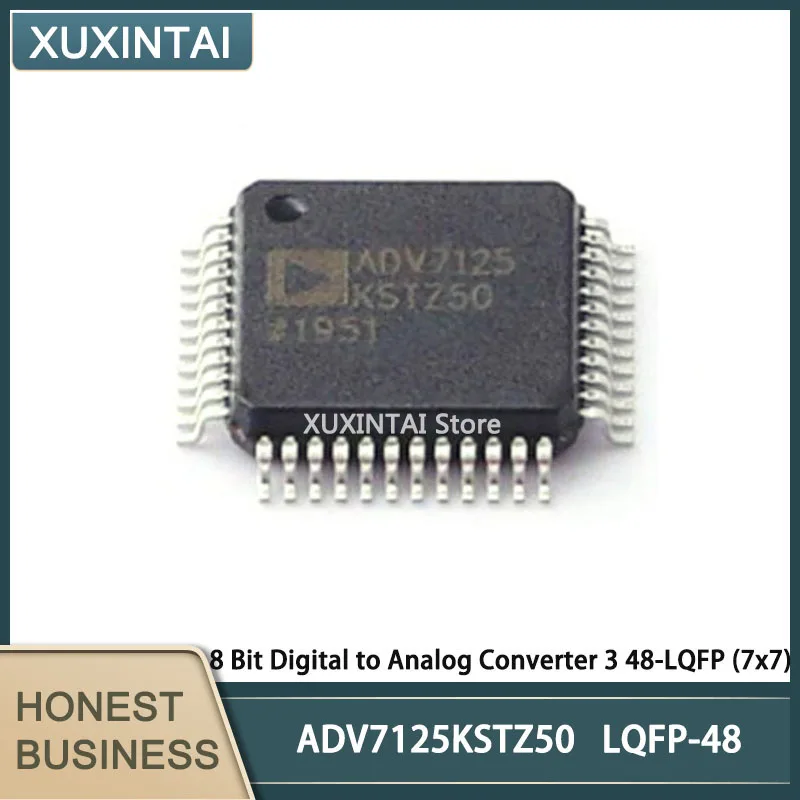 5Pcs/Lot   New Original  ADV7125KSTZ50 ADV7125  8 Bit Digital to Analog Converter 3 48-LQFP (7x7)