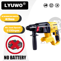 Brushless 26MM Electric Hammer Drill Multifunctional Rotary Cordless Rechargeable Power Tools Fit Makita/Dewalt 18V Battery