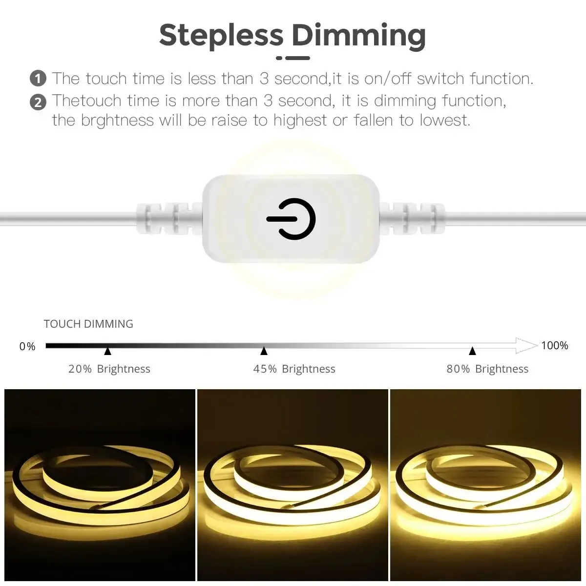 5V USB COB LED Strip High Density 320LEDs/M Neon Tape Led Strip Waterproof Warm Natural White Flexible Light For Kitchen Decor