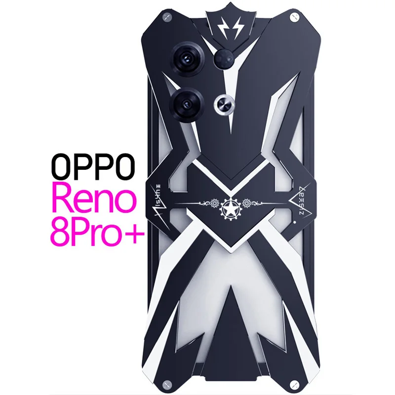 

Роскошные новые металлические алюминиевые чехлы для телефонов Zimon Thor Heavy Duty Armor для Oppo Reno 11 10 9 8 7 4 Pro Plus 8T 8Z 7Z Cover Case