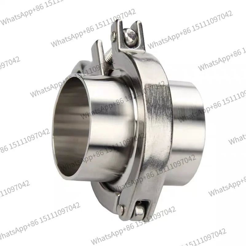 1 Set 1.5''--6-1/4'' Sanitary Flange Pipe Weld Ferrule + Tri Clamp + PTFE or Silicone Gasket Stainless Steel SUS SS 304 triclamp