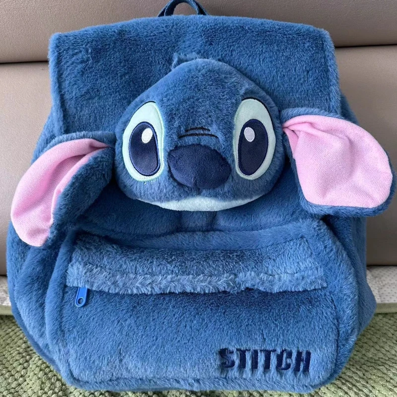 

Disney's New Cute Cartoon Plush Stitch Stain-resistant Large-capacity Backpack for Students