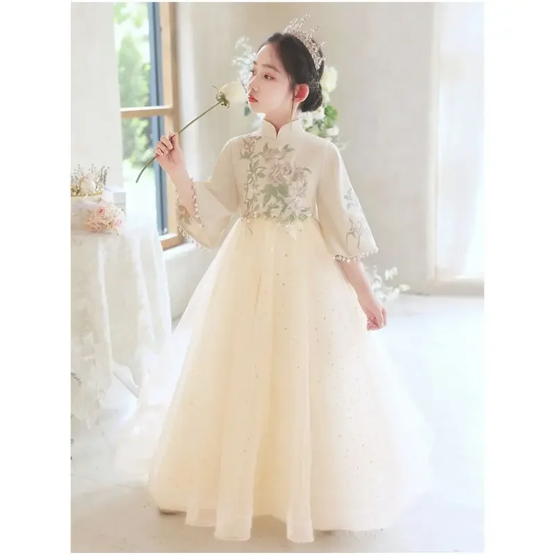 Girl dress Chinese style flower girl little girl princess dress children