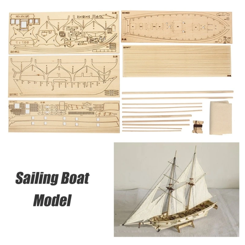 Model Boat Kits DIY Craft Toy Teaser Craft Sailing Boat Tabletop Decor