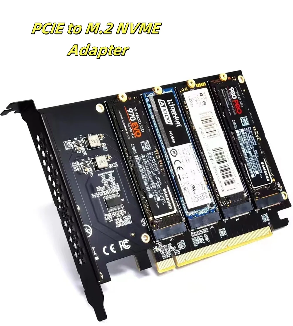 M.2 NVME to PCIe 4.0 3.0 Adapter For 2230 2242 2260 2280 SSD M.2 SSD Gen4 PCIe 4.0 PC Motherboard X1 X4 X8 X16 Expansion Card