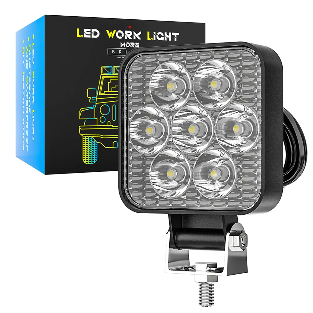 21W LED Work Light Waterproof Working Light Car Spotlight For Truck SUV Off Road Tractor Headlight Night Driving Lamp