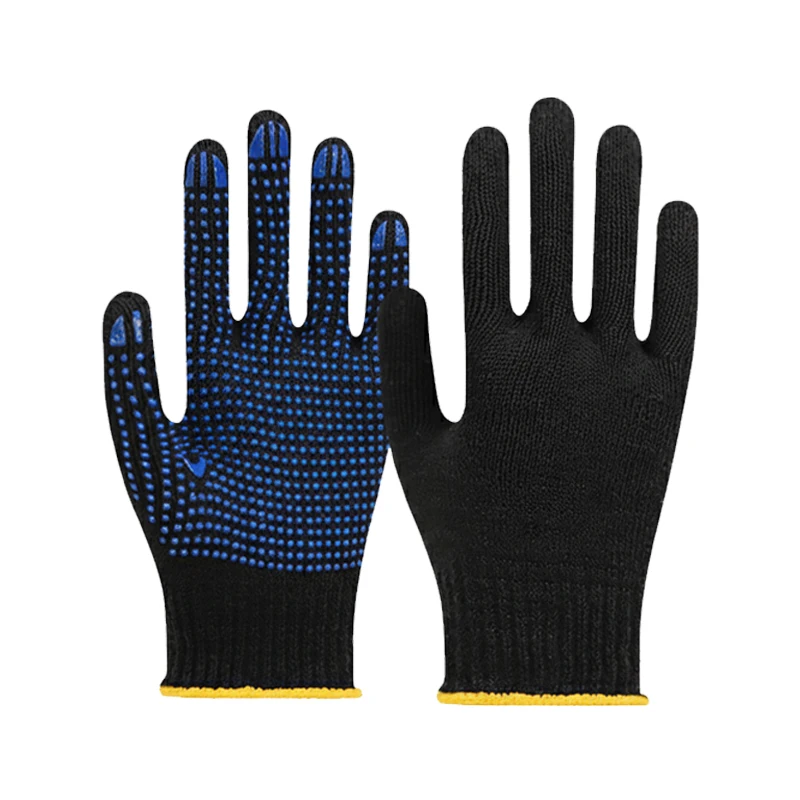 

PVC Dot Grip Work Gloves, Polyester Cotton Lined, Thickened Breathable, Slip Resistant for Construction, Outdoor Riding, Men's