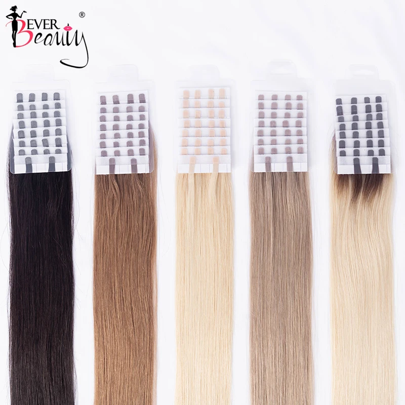 Straight Vlight Hair Extensions Tape In Human Hair Extension Mini Tapes For Vlight Hair Color Hair Bundles Silk Straight Hair