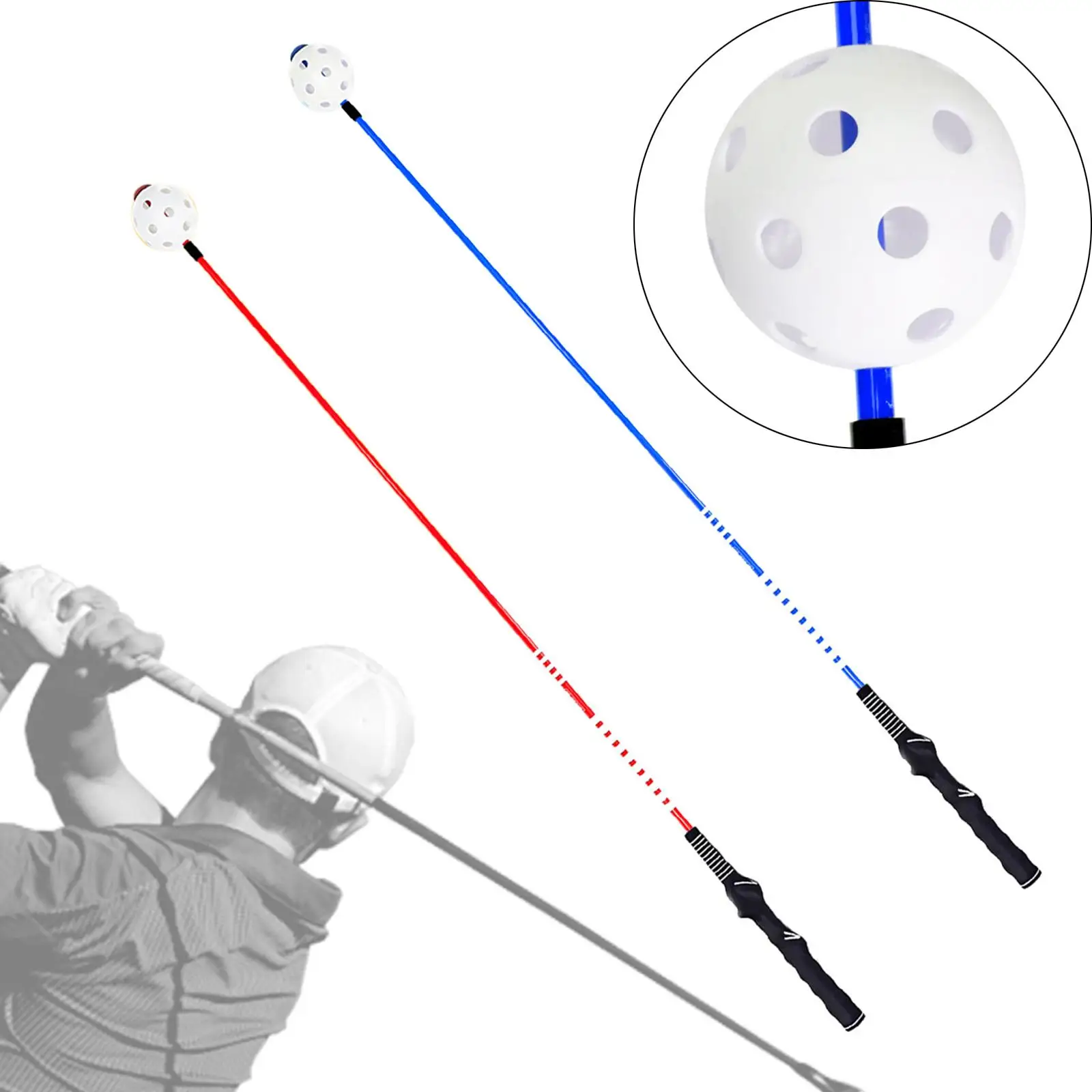 Golf Swing Trainer Warm up Stick Outdoor Golf Accessories Golf Trainer Practice Alignment Stick for Strength Rhythm Speed