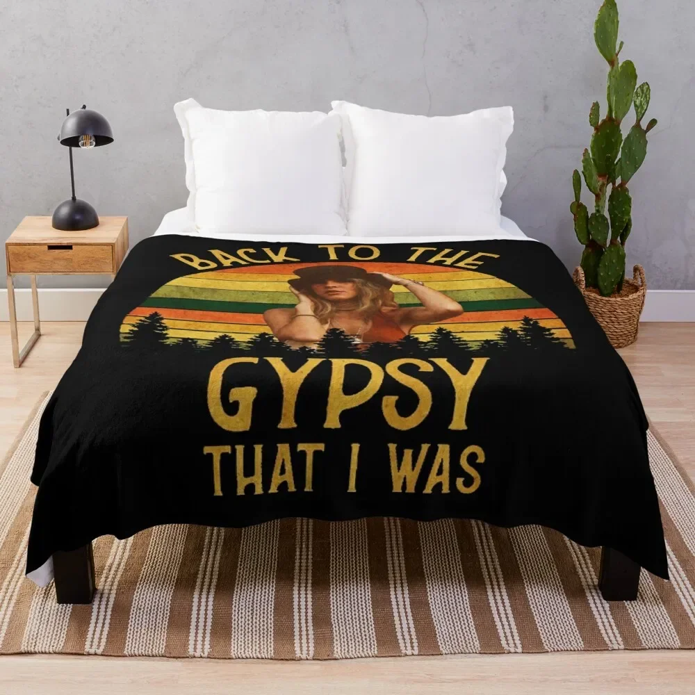 

Back To The Gypsy That I Was vintage Retro Throw Blanket Color Fast Cozy Throw Blanket