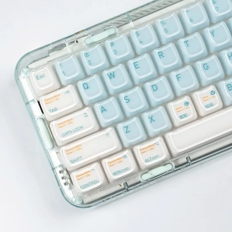 Sea Salt Pudding Theme Keycaps Set Customized MAO Profile PC+MABS Keyboard Caps for Mechanical Keyboard Creative Accessories