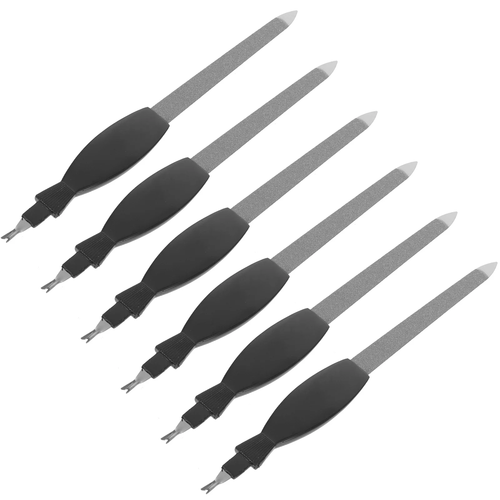 12 stuks dode huid vork nagelvijl tweeërlei gebruik roestvrijstalen nagelriemschuiver nagelgereedschap professioneel gebruik manicure buffer