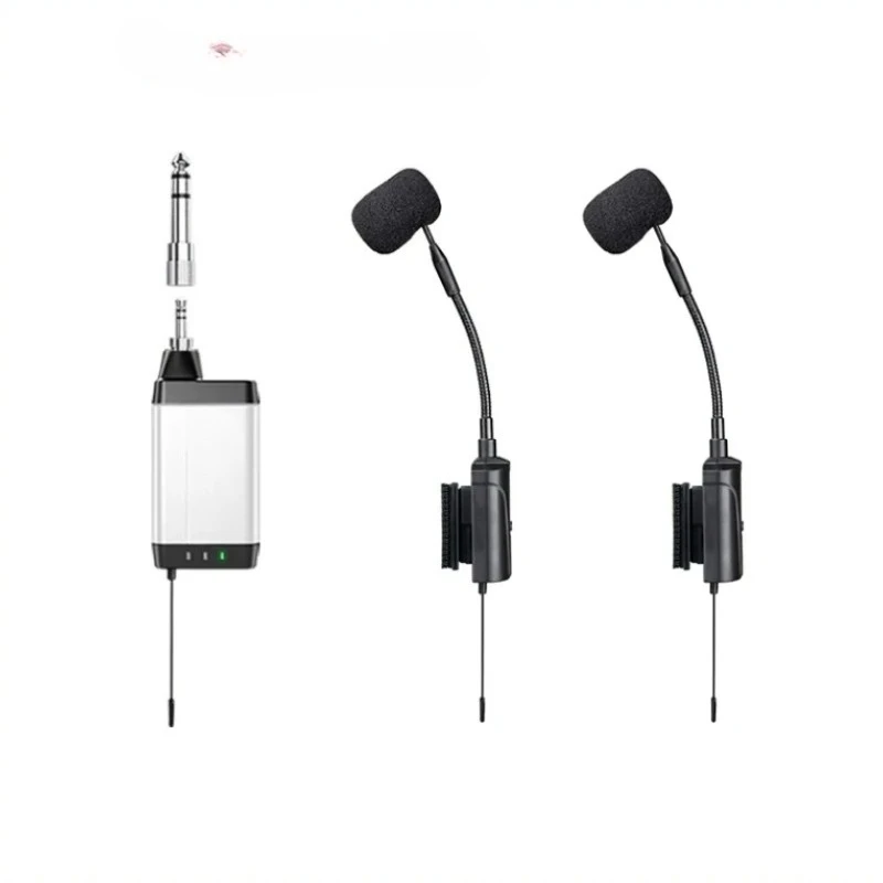 Q2/AT-5 Wireless Microphone for Accordion Acoustic Guitar Pickup Suitable for Live Broadcasts Karaoke Street Performances