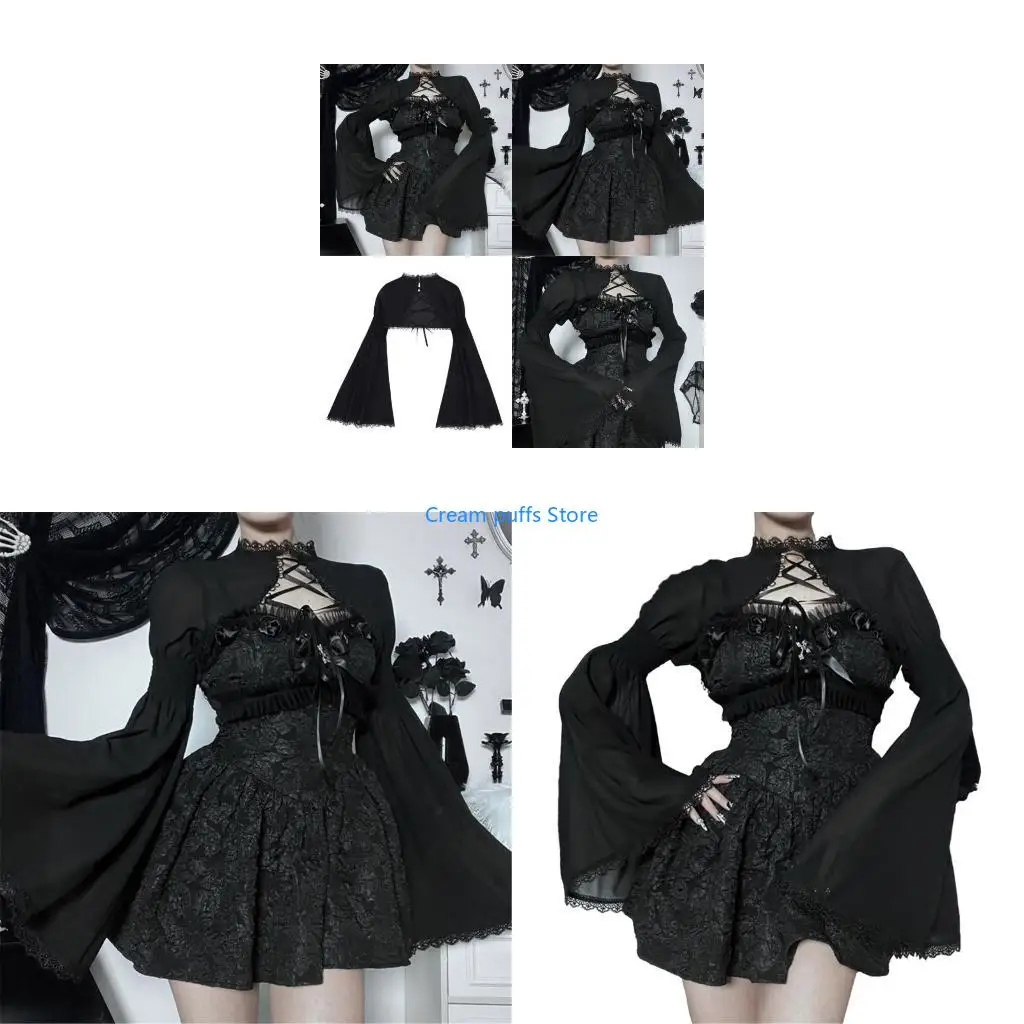 

50L Gothic Sexy Crace Thrug Vintage Half -рубашки
