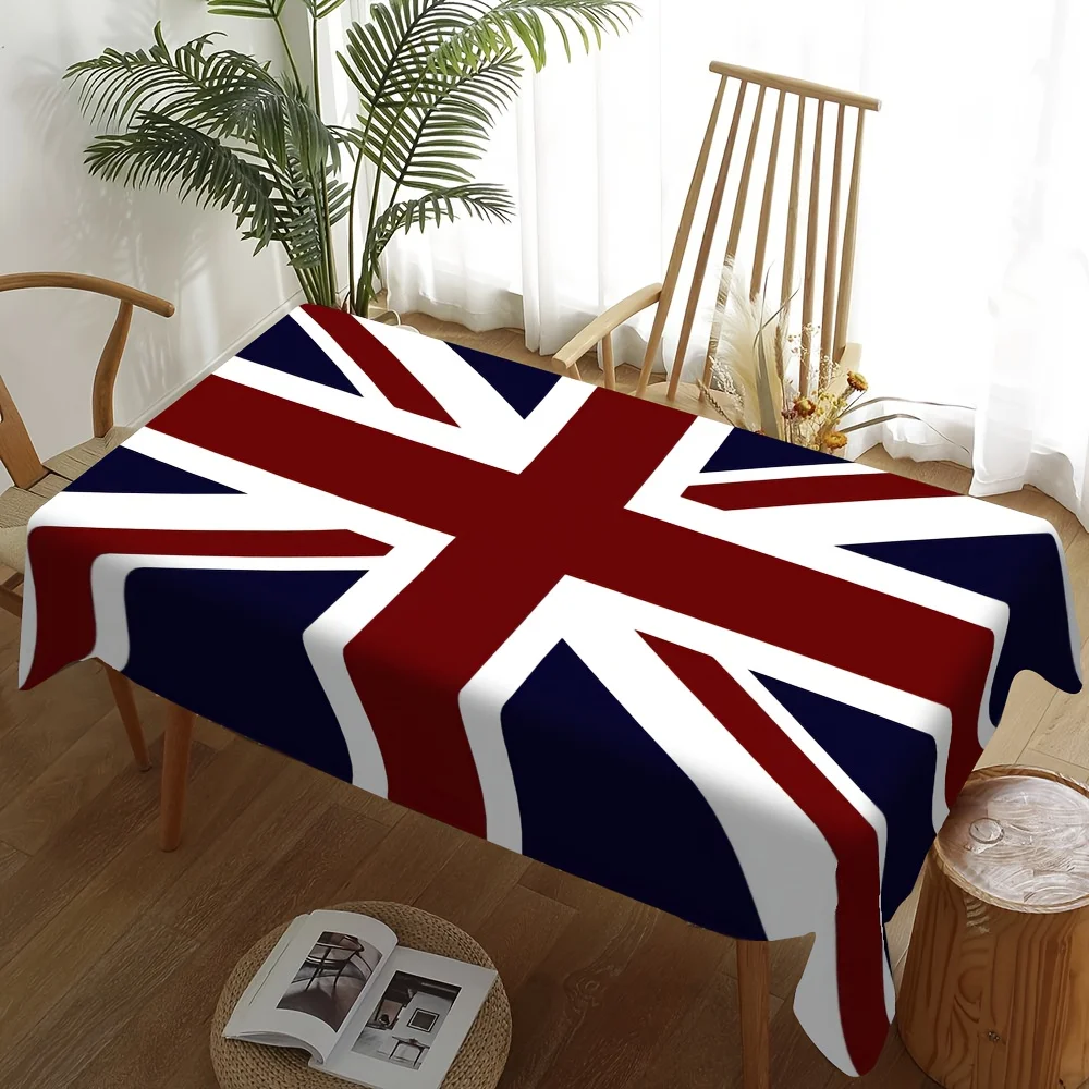 The Union Flag Rectangle Tablecloth for Table Decor Reusable Farmhouse Kitchen Dining Tablecloth Holiday Party Decorations