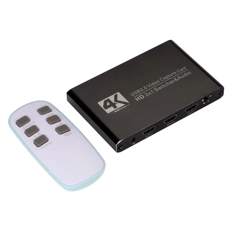 USB3.0 Dual Way Video Capture Card Black HDTV Recorder Grabber     for Live Streaming & Laptop OBS  Resolution 4k30hz