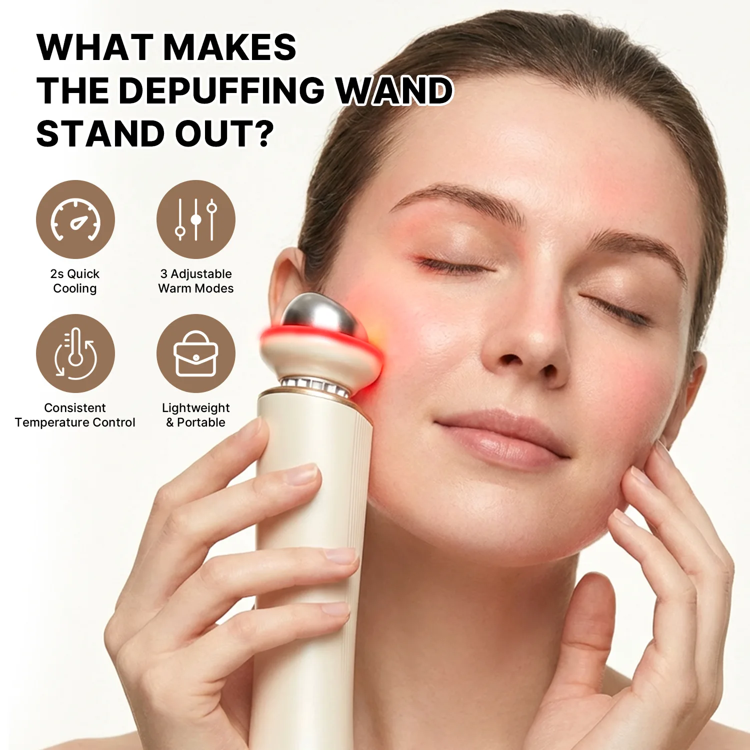 Facial Roller Eye Massager Hot Cold Ice Compress Colored Light Beauty Instrument