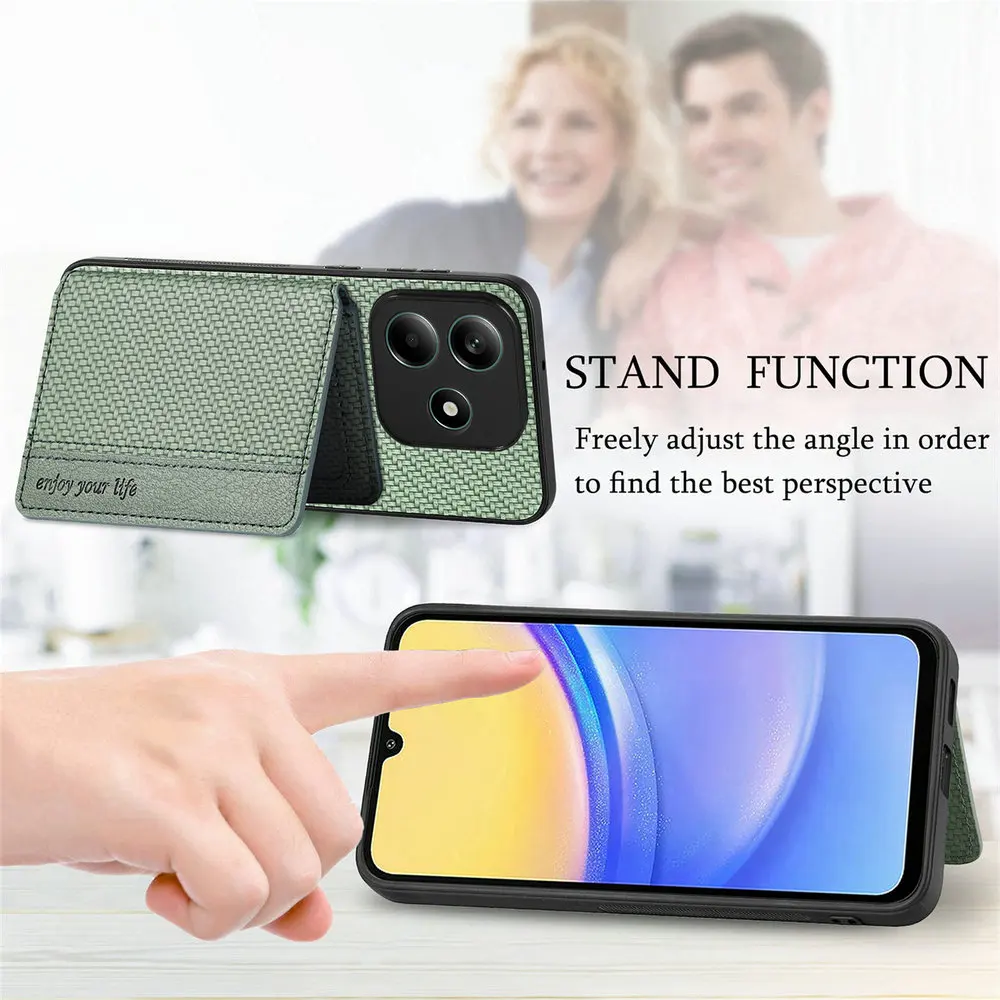 Skórzane etui RFID z magnetycznym zamknięciem na karty do OPPO A5 Pro A6 5G 4G, luksusowe etui ochronne na obiektyw, odporne na wstrząsy, do OPPO A 5 A6X A6K A5Pro — zdjęcie produktu 4