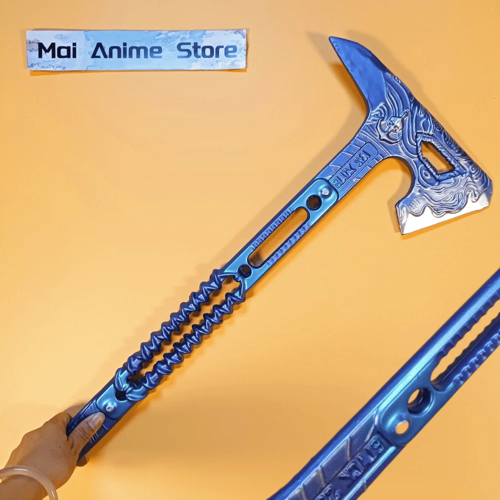 60cm 델타 작전 카타나 애니메이션 폴라리스 나이프 금속 블레이드 도끼 검 실제 크기 일본 카타나 오리지널 세이버 무딘 장난감 선물