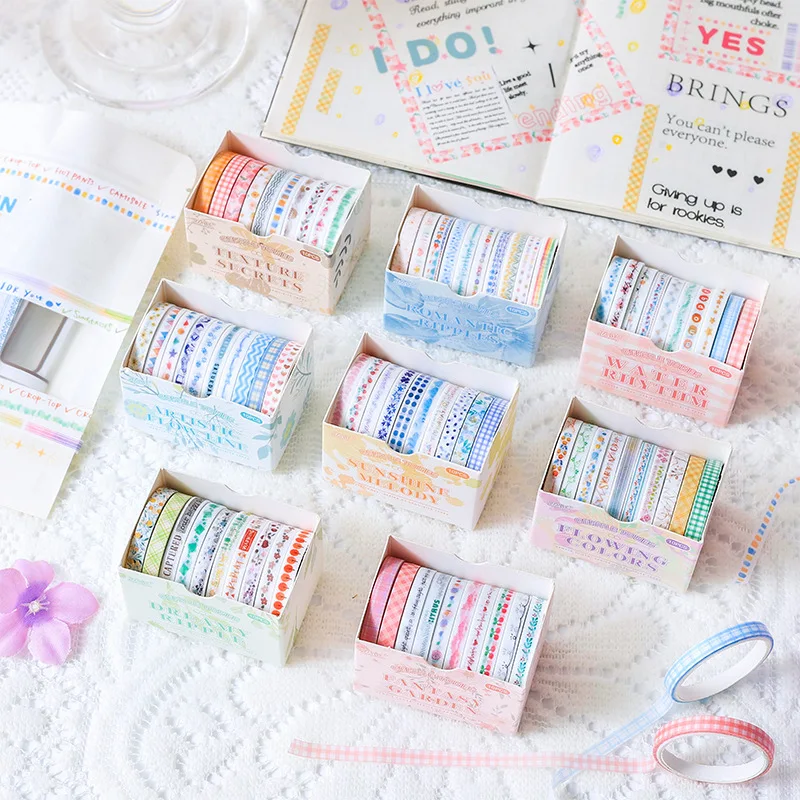 Gentle tone base border hand account tape hand account tape sticker cute washi tape washi tape set multi-color