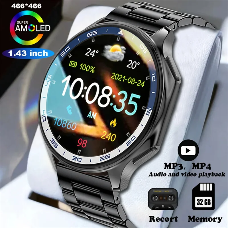 HUAWEI-Montre connectée OPPO Watch X pour homme, mémoire 4G, musique MP3, écran tactile complet AMOLED, écouteur TWS, appel Bluetooth, nouveau