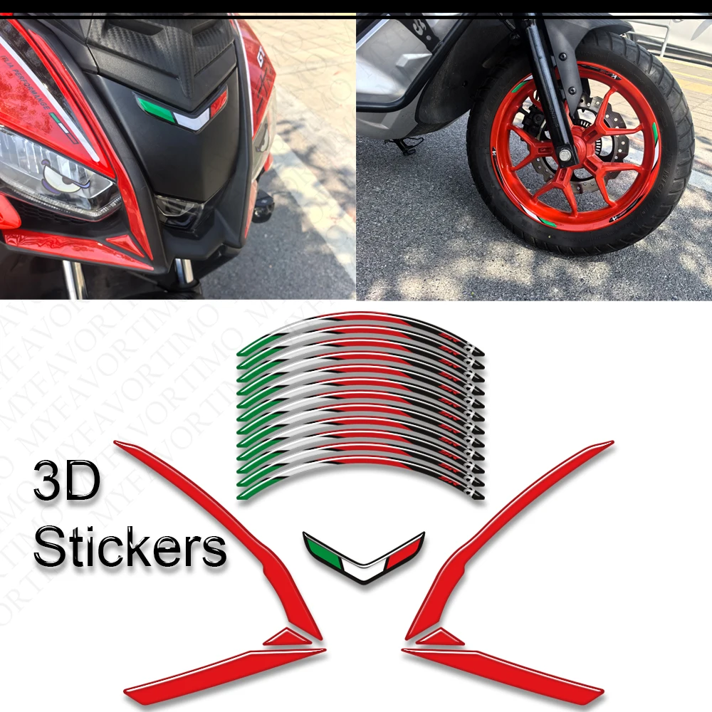 For SR GT 125 200 Sport Replica Body Protector Fairing Shell Fender Accessories Parts Motorcycle 3D Stickers Decals