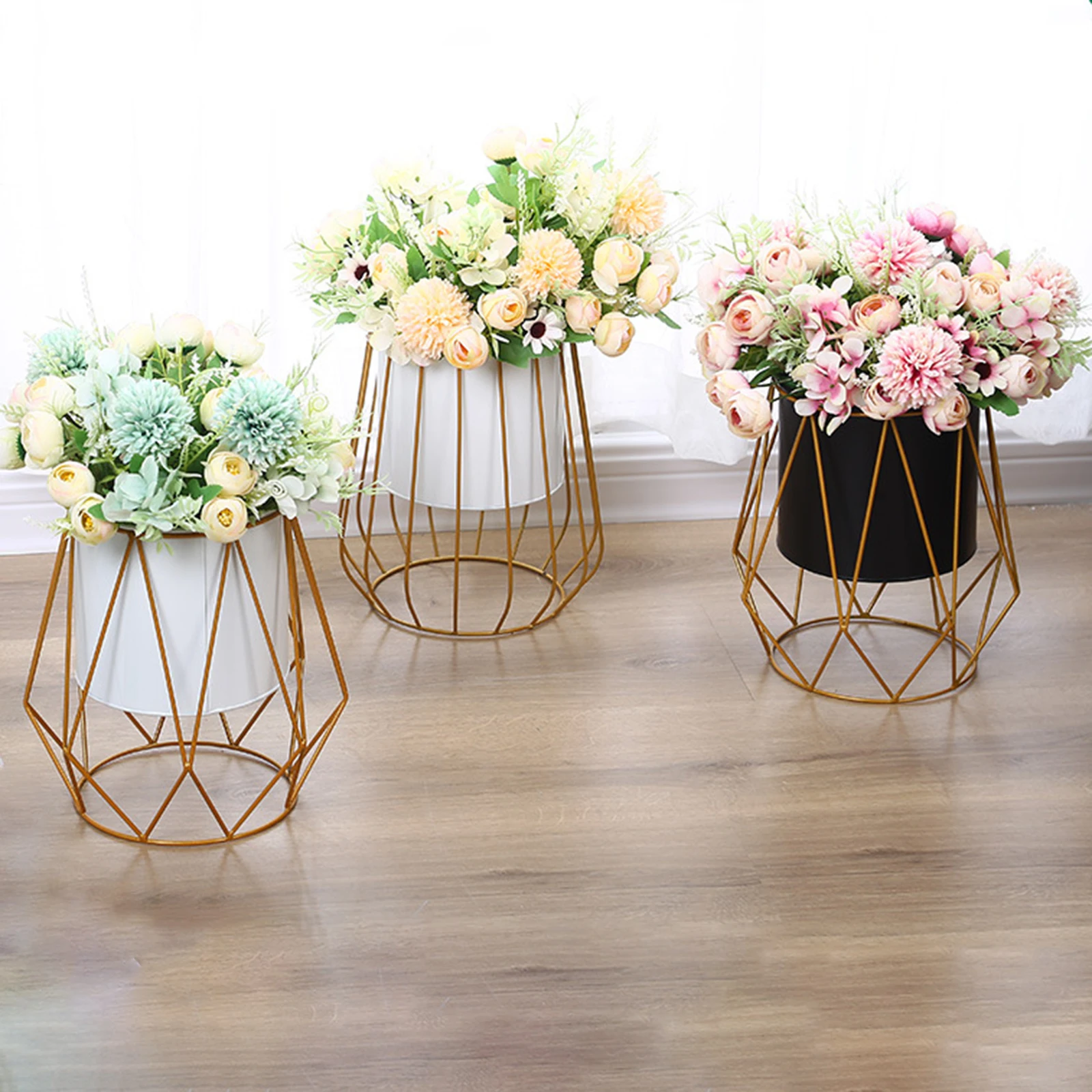 Metal Planter Stand Flowerpot Holder Rustproof Flower Vase Stand Flower Holder Flower Pot Holder for Party Home Tabletop