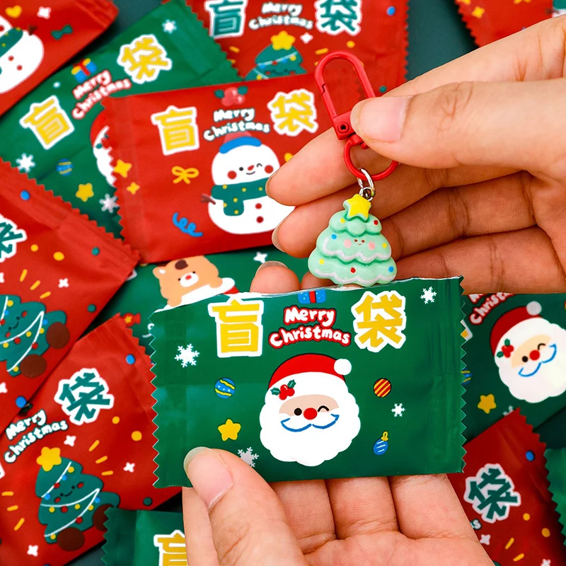 Accessori speciali portachiavi natalizi per borse cieche; Ideale per decorazioni per zaini per studenti e regali a sorpresa.