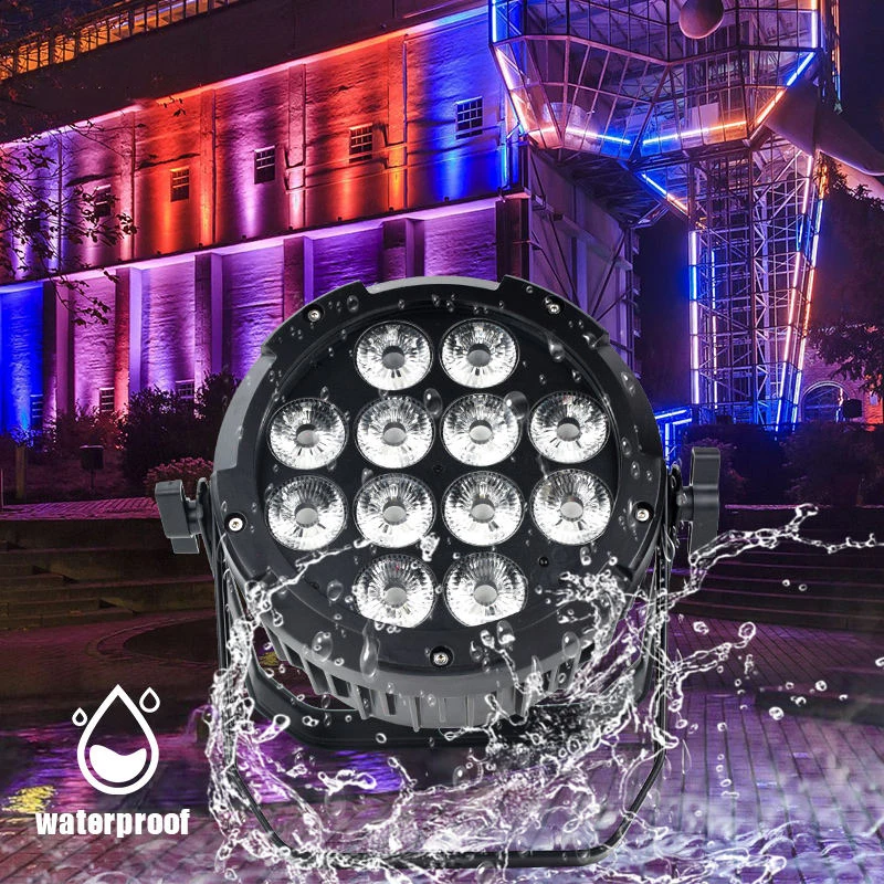 

Outdoor Waterproof LED Par Light 12X18W 6IN1 RGBW Battery Wash Light WIFI Wireless DMX Control Stage Lighting for DJ Disco Party