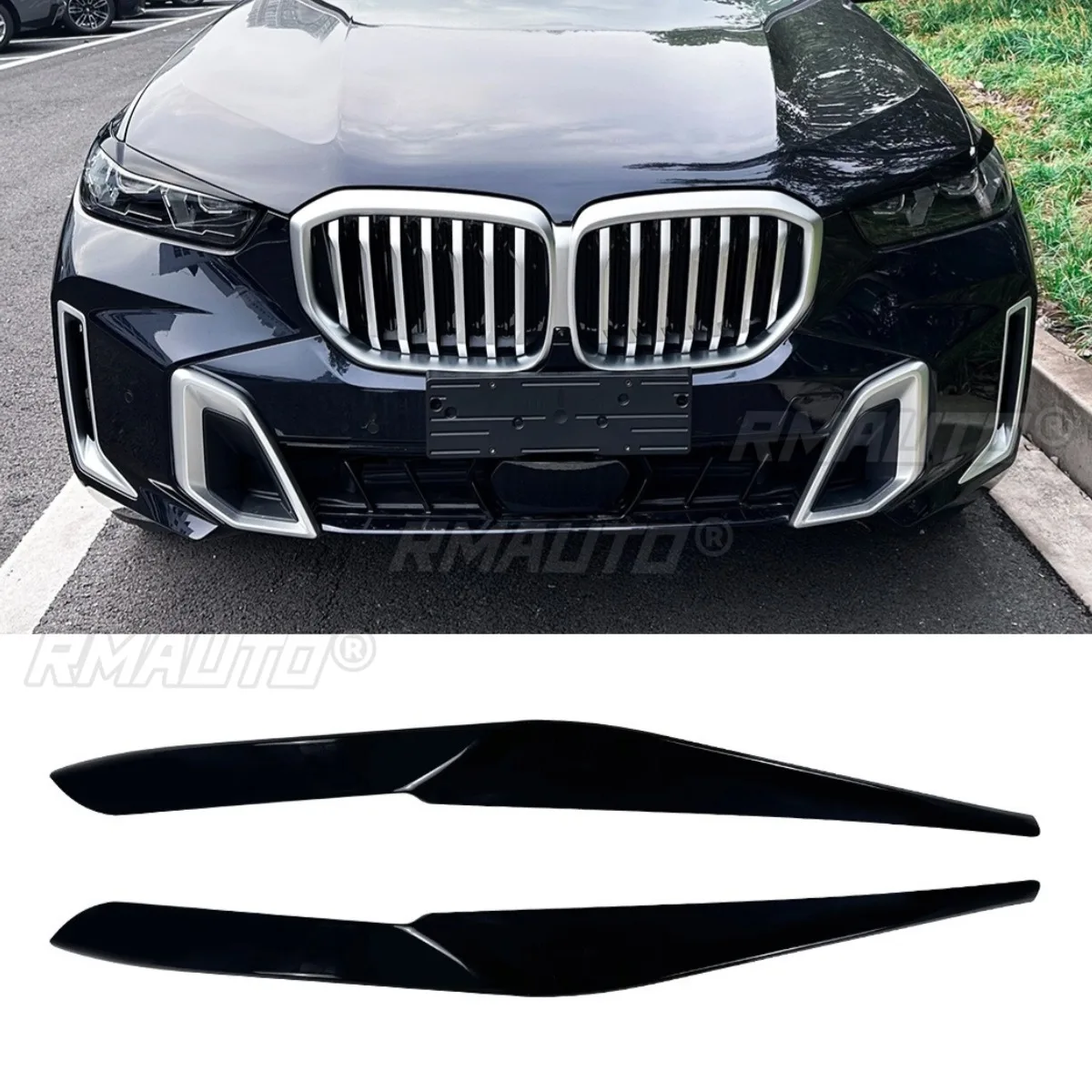 

For BMW X5 X6 Car Auto Head Light Eyebrow Headlight Decoration Car Styling Trim For BMW X5 X6 G05 G06 LCI 2023+ Car Accessories