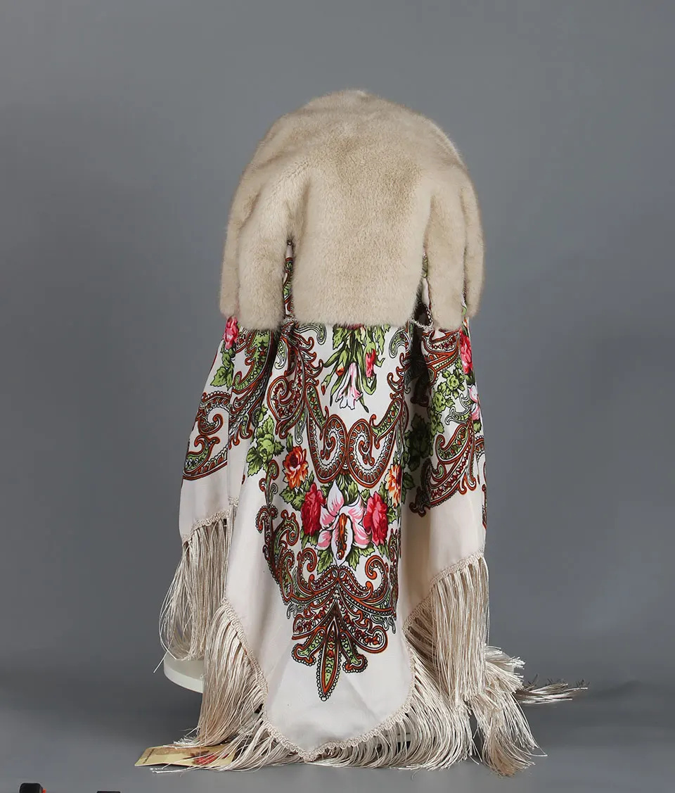 Faux Nerz Pelz Kapuze Hut für Frauen Winter Warm Luxus Full Pelt Faux Nerz Pelz Schal Hut Stilvolle Modische Weibliche Outdoor Headsca – Detail 13