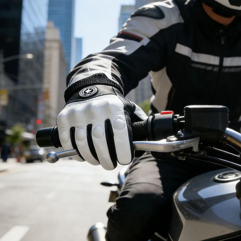 

Летние дышащие мотоциклетные перчатки из натуральной кожи, ретро-аксессуары, ветрозащитная экипировка для райдеров, всесезонные, универсальные, для мужчин и женщин