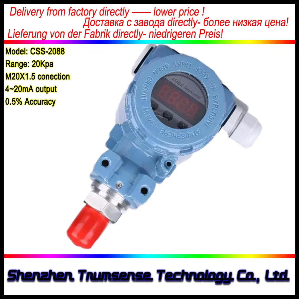 1 Piece LCD Liquid Crystal Digital Display Pressure Transducer 100 Mpa With 0.1% Accuracy With LCD Display Factory Delivery