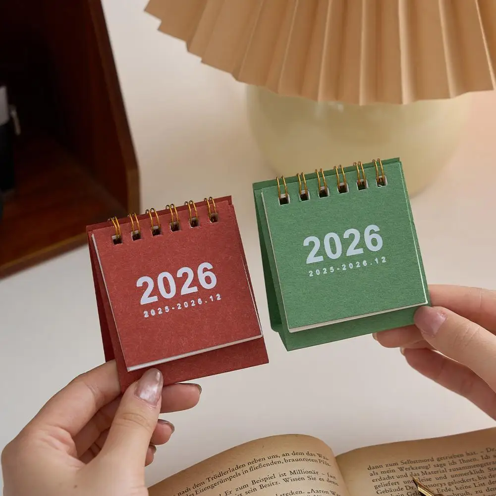 تقويم التنسيق الفضائي 2026 مجموعة تقويم مكتبي صغير تقويم قائم صغير مع ربط سلك مزدوج للمكتب المنزلي للمنزل #4