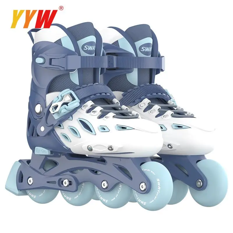 

Purple Blue Inline Roller Skate Shoes Child 4-Wheel Sneakers Kid Youth Beginner Boys Girls Roller Skating Shoes Outdoor Sport