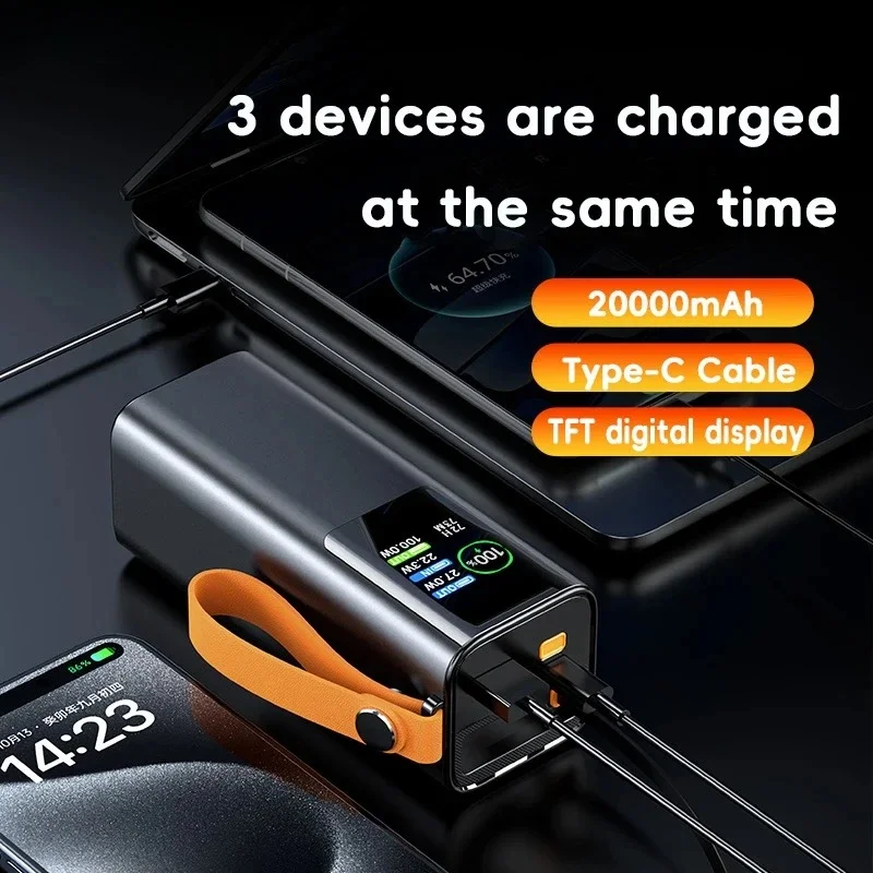 لأجهزة الكمبيوتر المحمول PD100W 20000mAh قوة البنك بطارية خارجية سعة كبيرة شحن سريع المحمولة Powerbank آيفون سامسونج Xiaomi