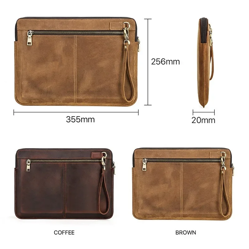 Leather Laptop Bag, Mi HP Dell Lenovo Laptop, Macbook Pro14 Macbook Air Pro Ipad Bag, Computer Case Laptop Cowhide Inner Bag