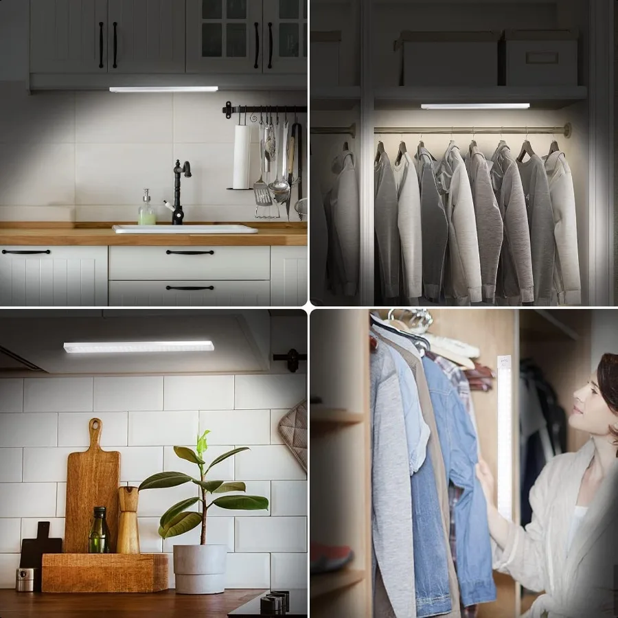 84 LED Closet Lights Battery Powered er Bright Under Cabinet Lighting with Motion Sensor Wirel 3200mah Rechargeable Battery 120