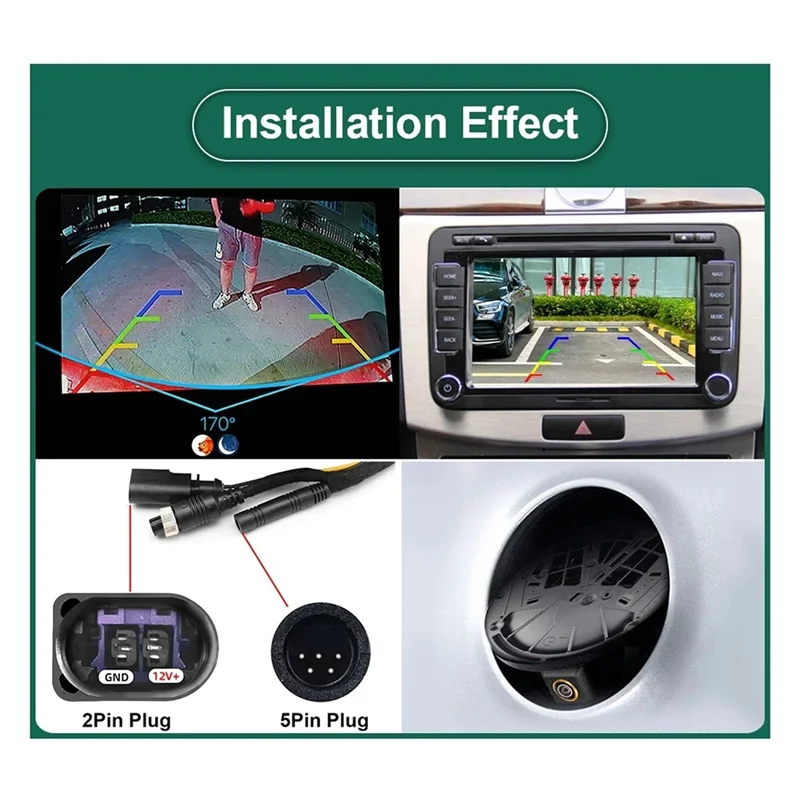 Car Flipping Reversing Camera For VW Golf 6/7/8 Polo CC Beetle Magotan B6 B7 B8 EOS T-Roc Passat Without LOGO