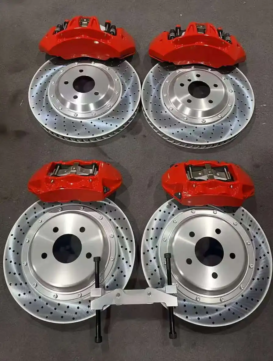 

New Retrofit Aluminum Brake Caliper Kit Front 6 Pistons/Rear 4 Pistons for X5 E53/E70/F15 2000-2019 20 Inch Wheels