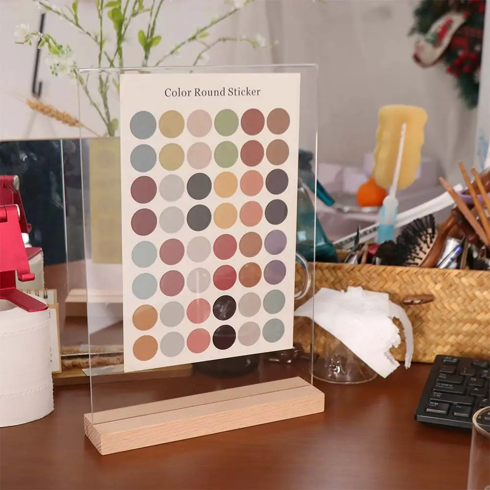 Slant/straight Groove Menu Paper Display Stand 2 Uses Highly Transparent Menu Sign Holder A4 Protective