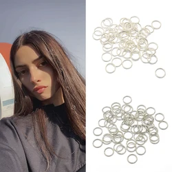 10mm 50 pçs ouro prata mix cor anéis de cabelo grânulos dreadlock punhos abertura anéis para acessórios de cabelo estilo braider para crianças