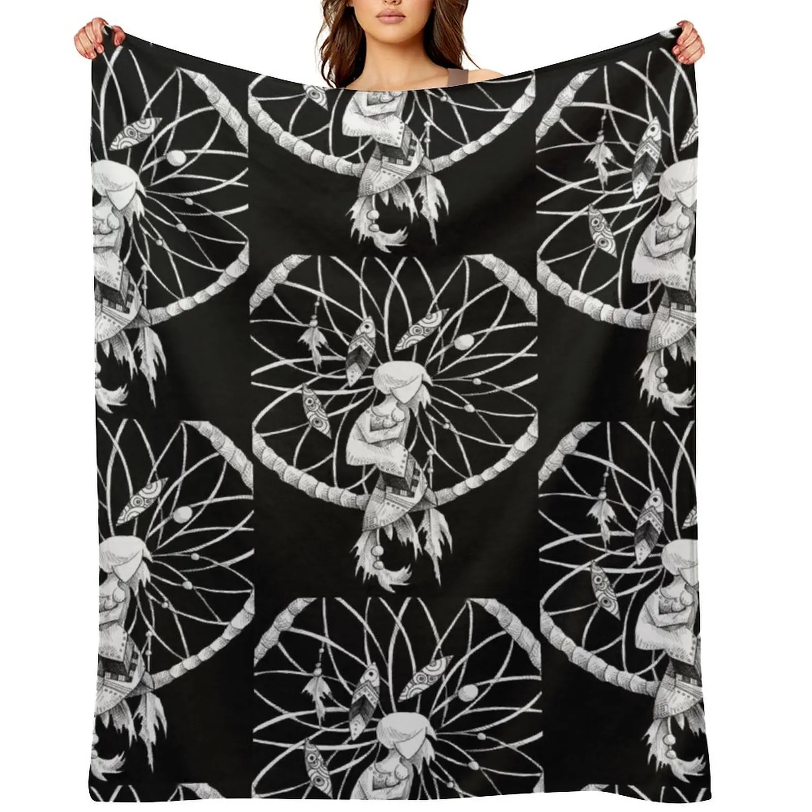 

Dream Catcher Throw Blanket Extra Large Throw Kid'S Tourist Hair Blankets