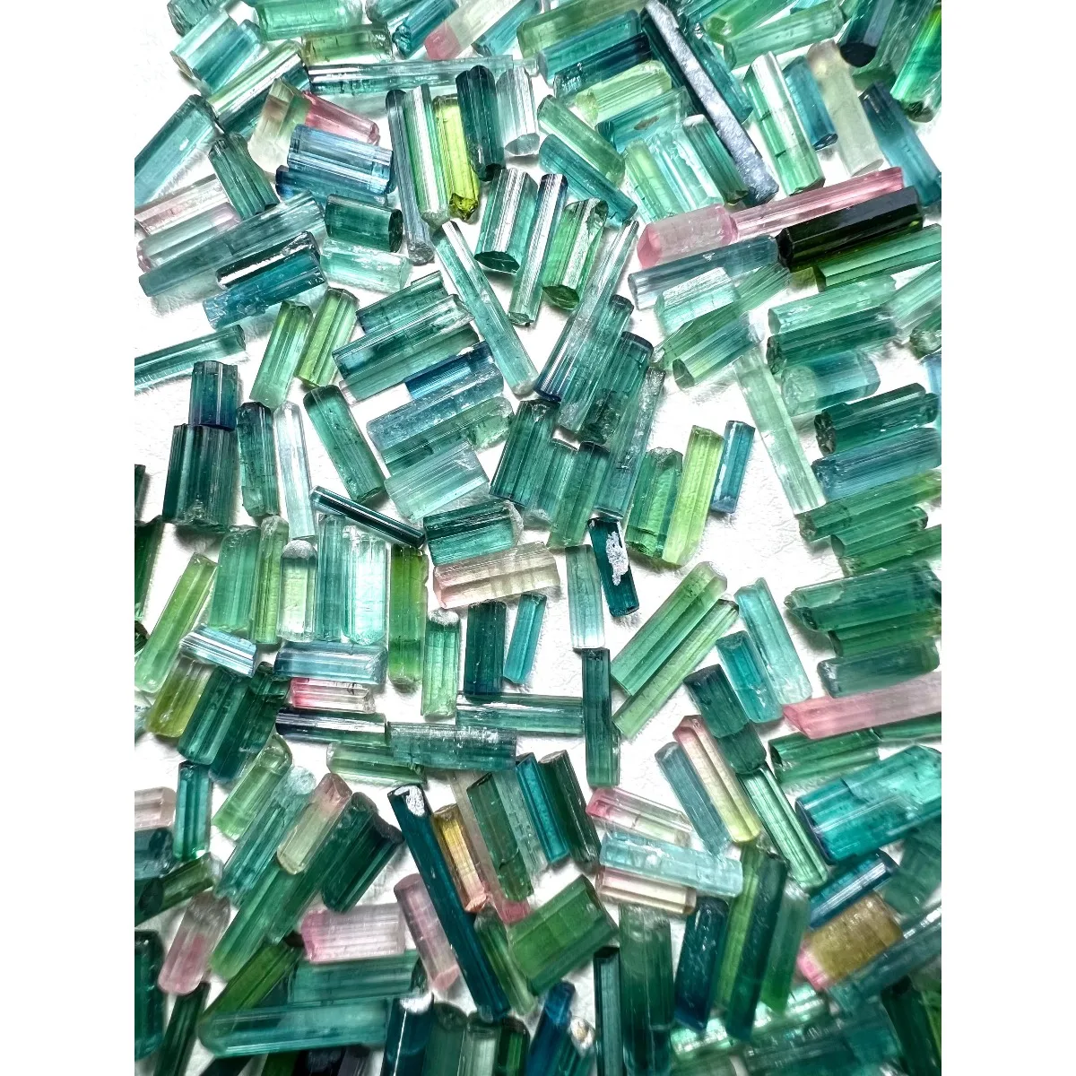 Brazilian Elbaite Crystal Specimen Pack, 10g 5-15mm Colorful Raw Crystals, Display Case for Jewelry Making