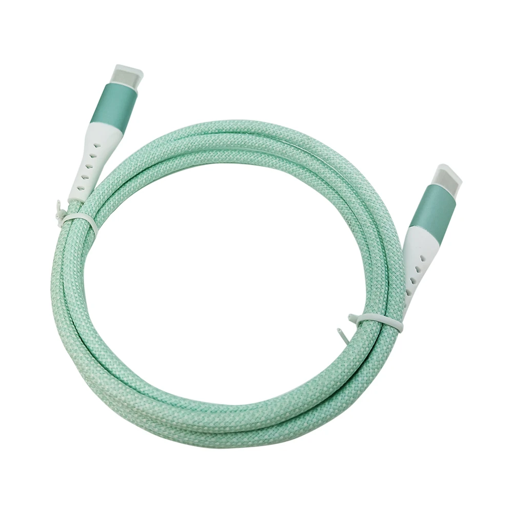 10 Uds PD100W Cable de carga rápida trenzado de nailon 20V 5A Cable de datos tipo C aleación de Zinc USB3.1 3,2 USB-C Compatible con ordenador de impresora