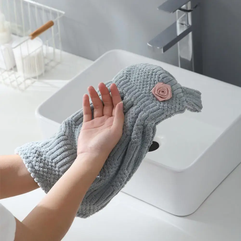 Princess Dress Shape Towel Princess Dress Shape Hand Towel Soft Coral Fleece Hanging Towel Thickened Kids Dishcloth for Kitchen
