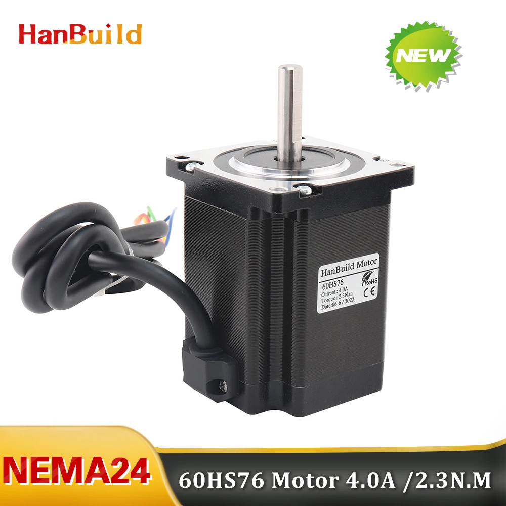 Nema24 Stepper Motor 60HS76  24V 1.8 degree motor 4-lead 2.3N.M 4.0A for 3D printer accessories 60 Stepper Motor